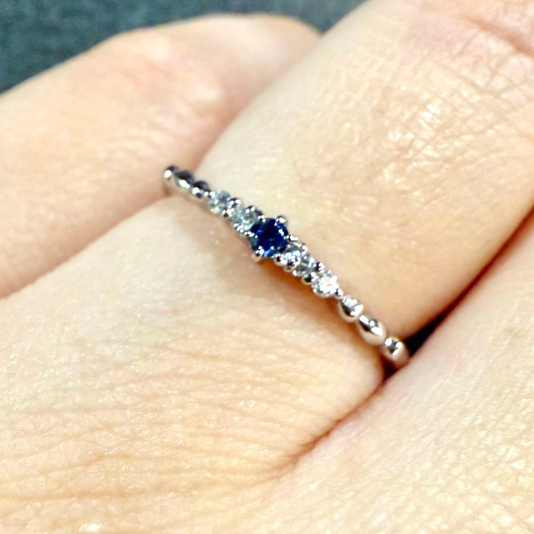 【鑑別カード付】ベニトアイト ダイヤモンド プラチナ リング 天然石 約9号