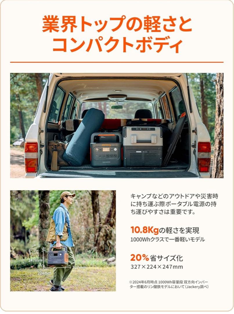 【ほぼ新品】Jackery Explorer 1000 ポータブル電源