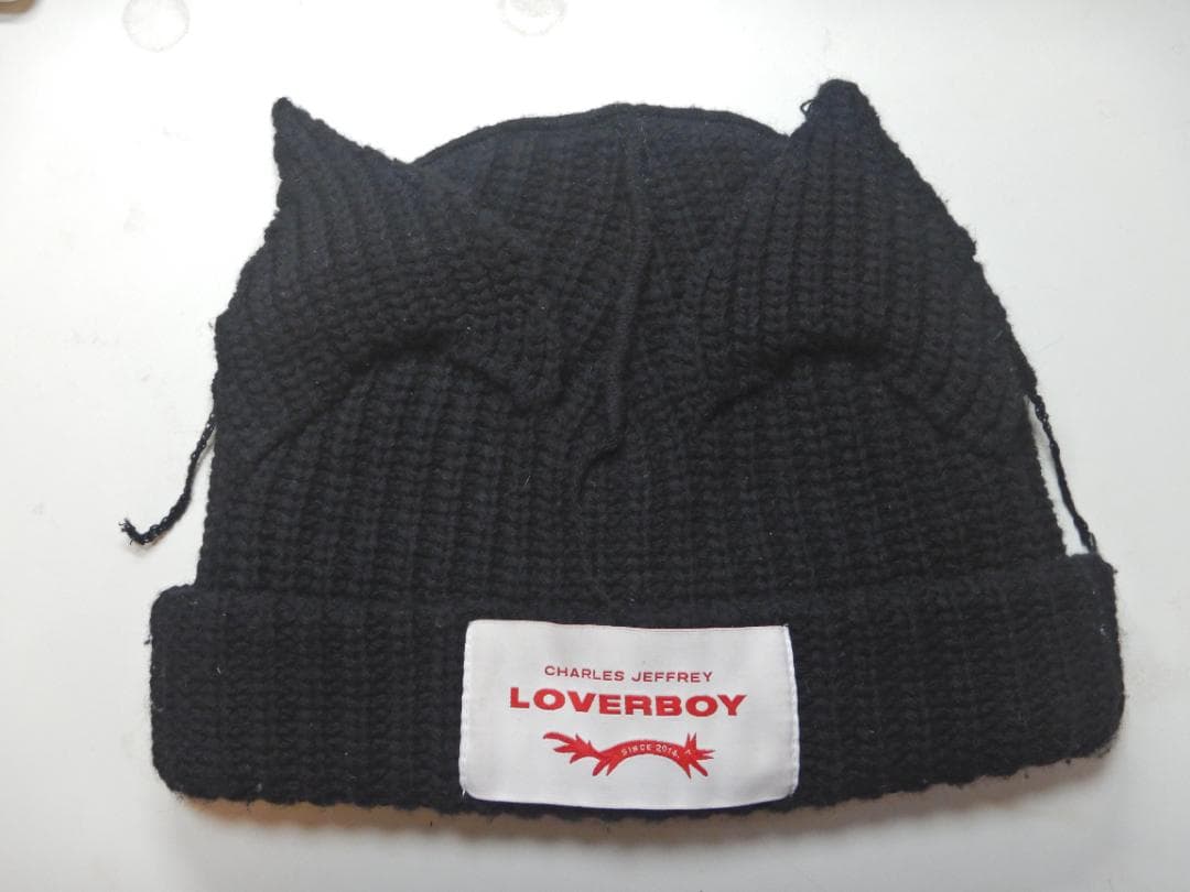 Charles Jeffrey Loverboy 猫耳ニット帽 ブラック