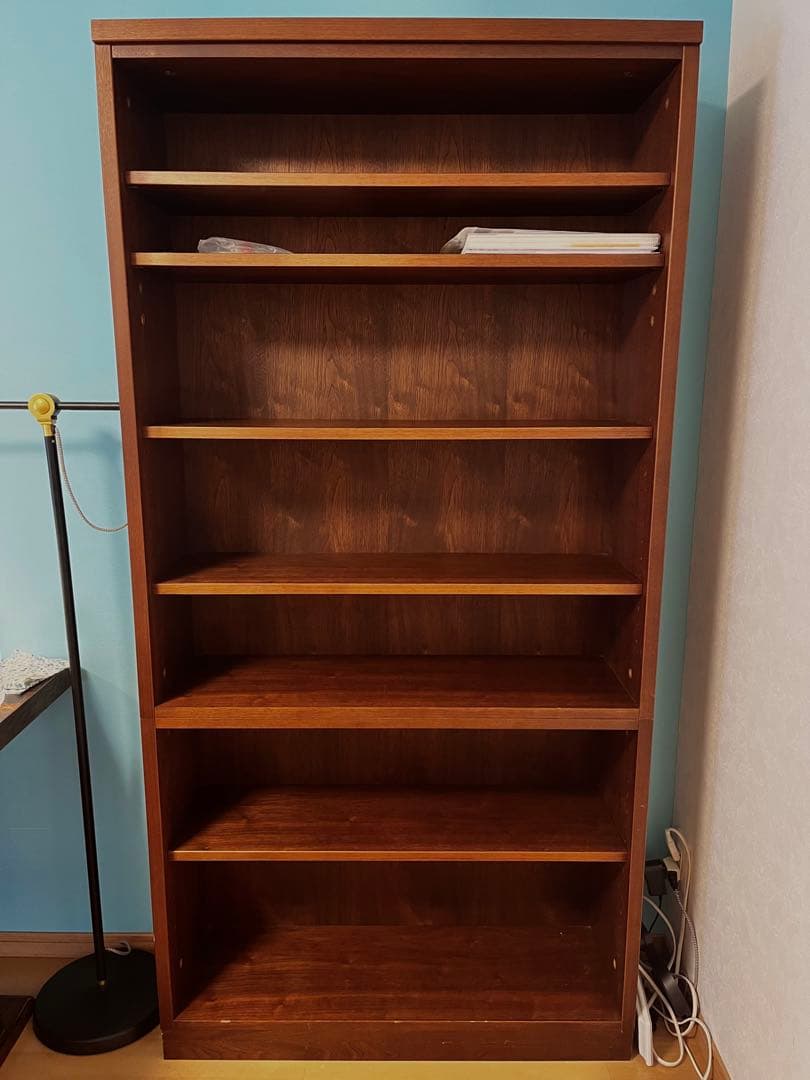 【フラワー】大川家具 ウォールナッツ 天然木 本棚 ブックシェルフ