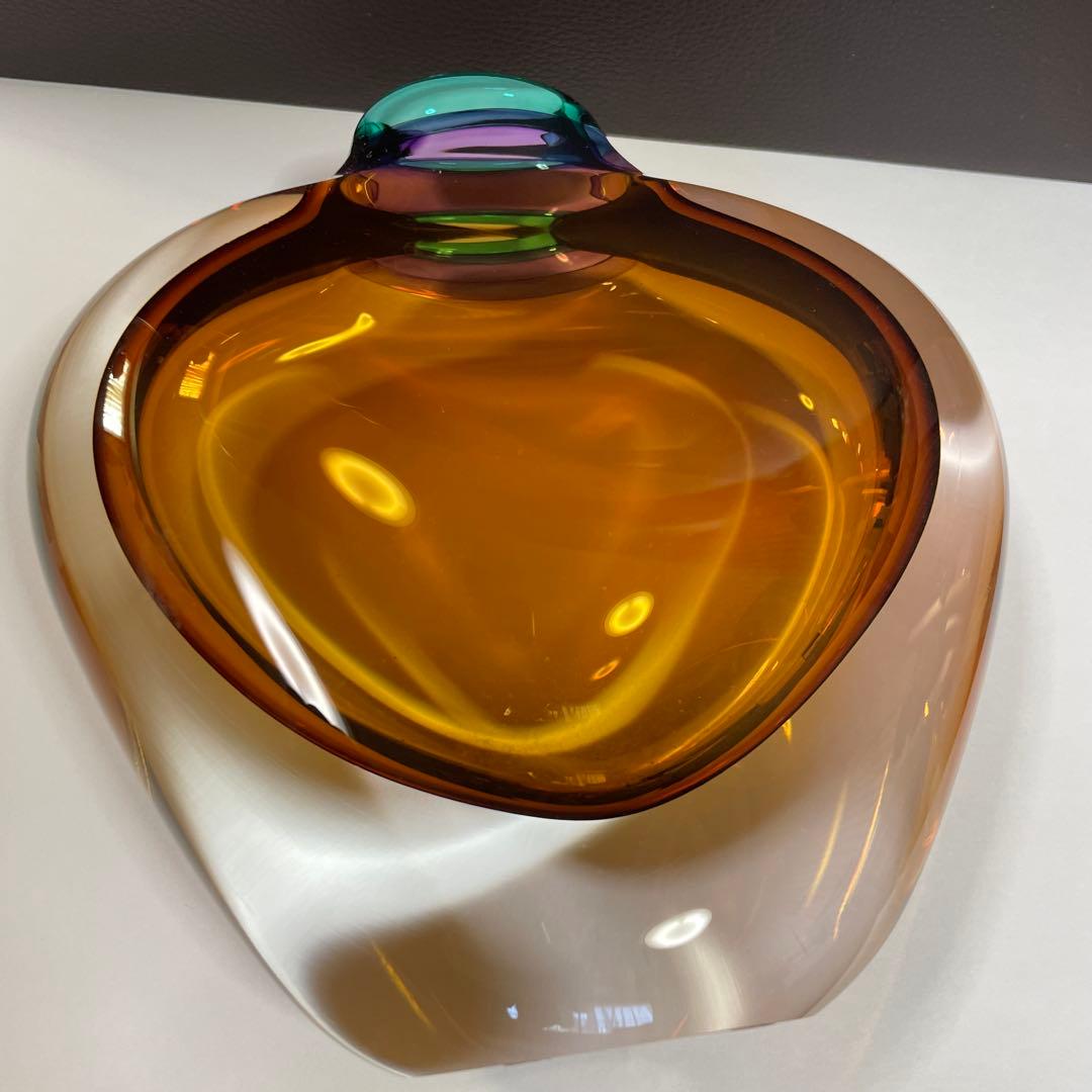 土屋章　ガラス工芸品　ガラス花瓶 一輪挿し