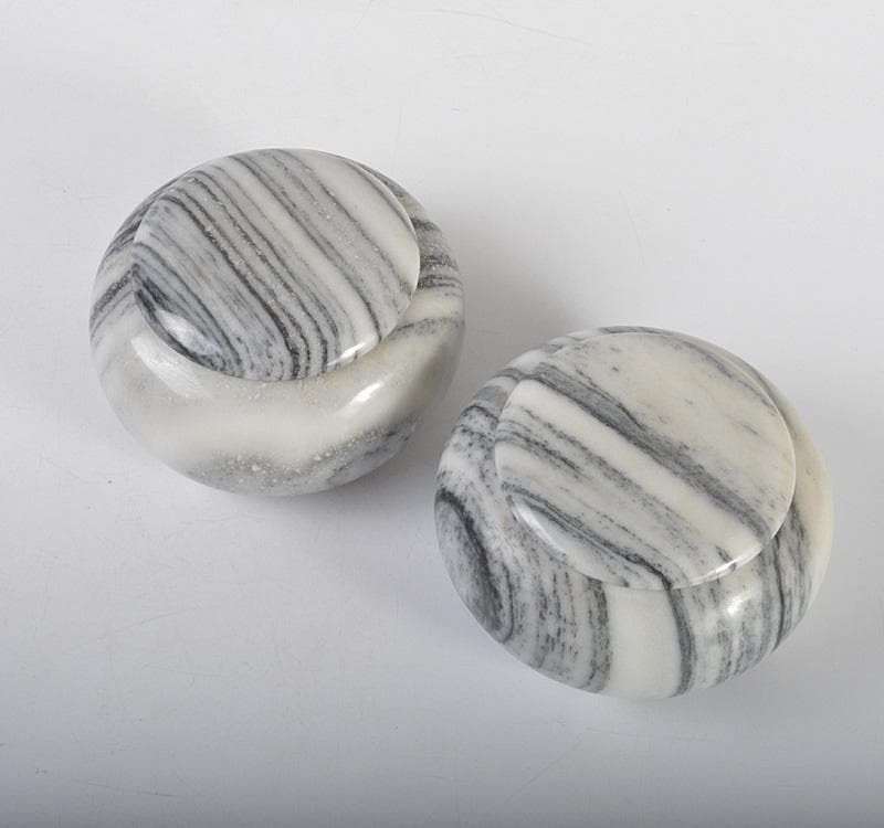 囲碁　碁石　瑪瑙碁石　大理石　碁笥　D　R4559