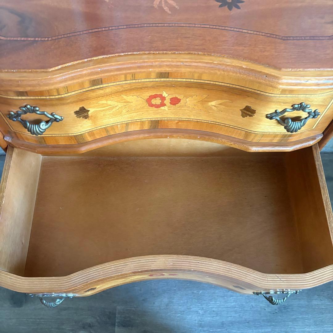 イタリア　MOR-RENS社　象嵌チェスト　4段　ミドルチェスト　マホガニー　②