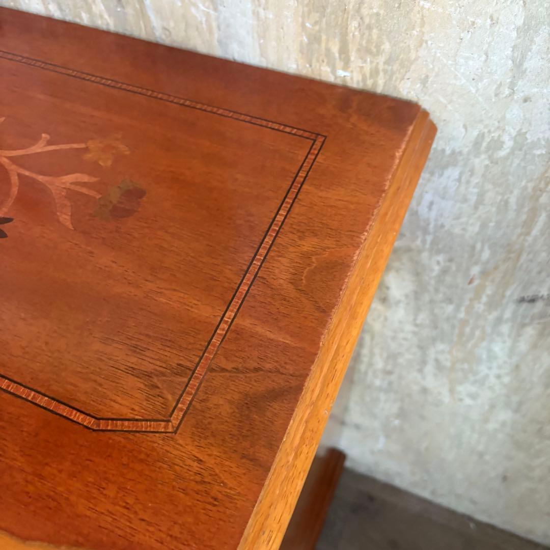 イタリア　MOR-RENS社　象嵌チェスト　4段　ミドルチェスト　マホガニー　②