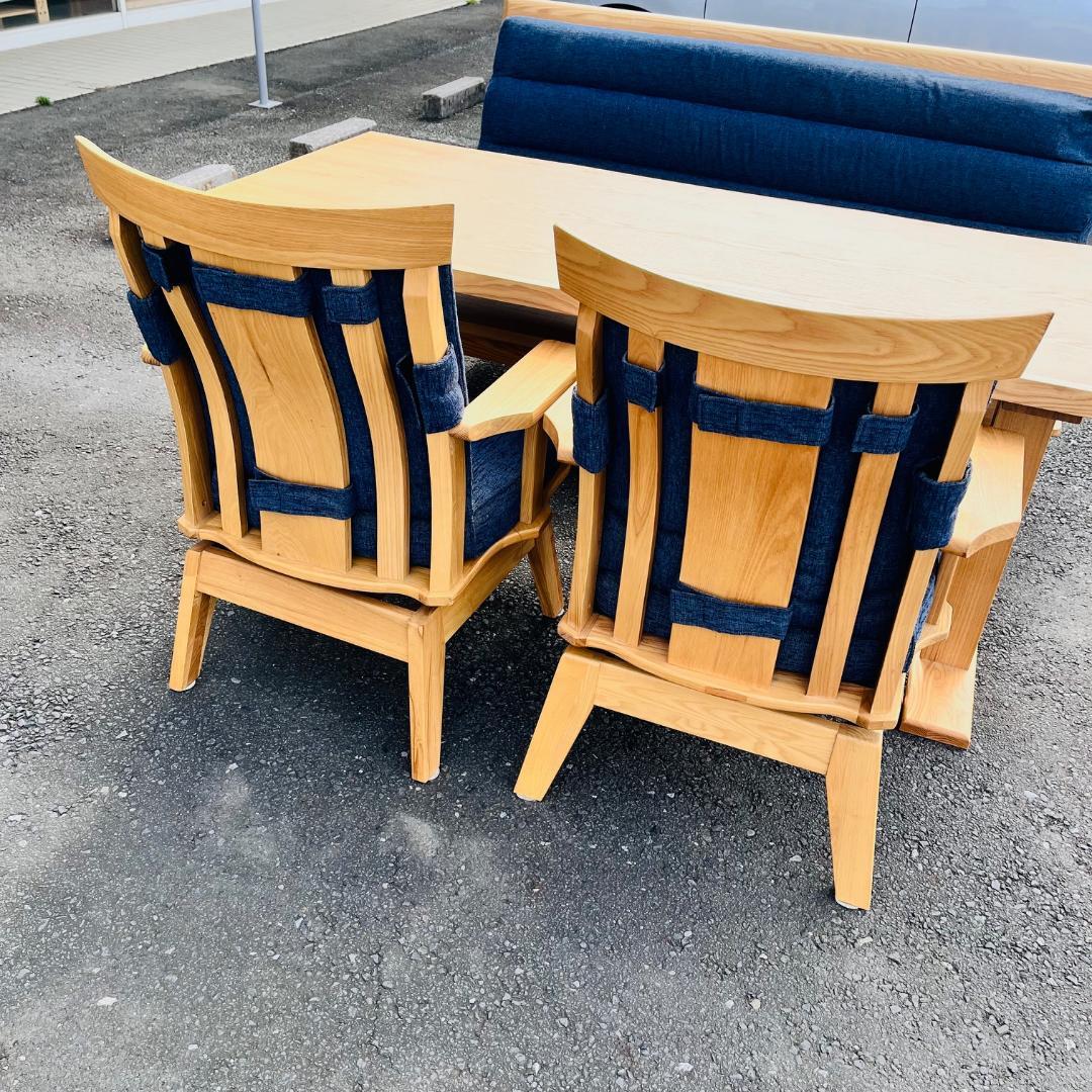 東京インテリア 藍花 ダイニングセット 4点 ウィドゥ・スタイル ベンチタイプ