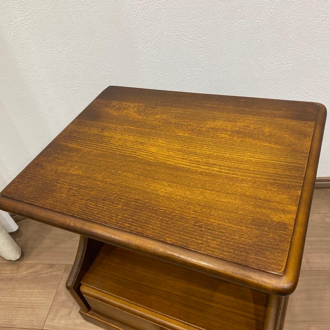 カリモク サイドテーブル ナイトテーブル 電話台　回転