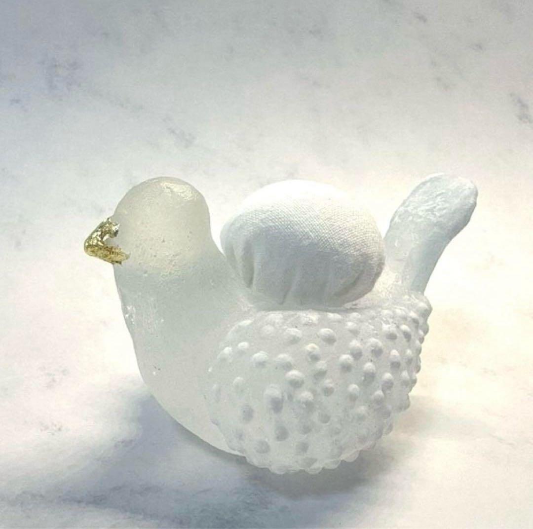 安達知江 鳥 ガラス オブジェ