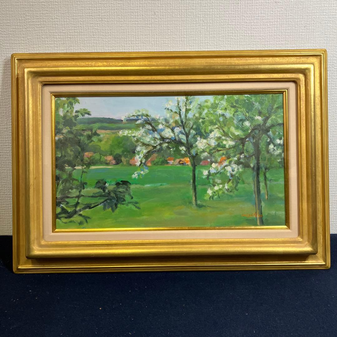 油彩　水谷方早子「ノルマンディ風景　M8」