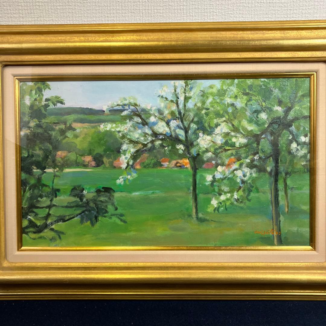 油彩　水谷方早子「ノルマンディ風景　M8」