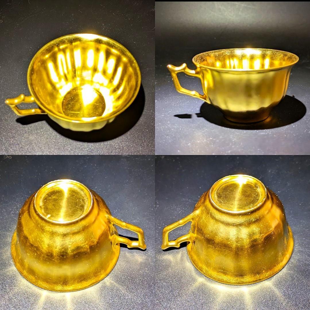 深淵なる金彩★4個セット★healey デミタスカップソーサー ゴールド