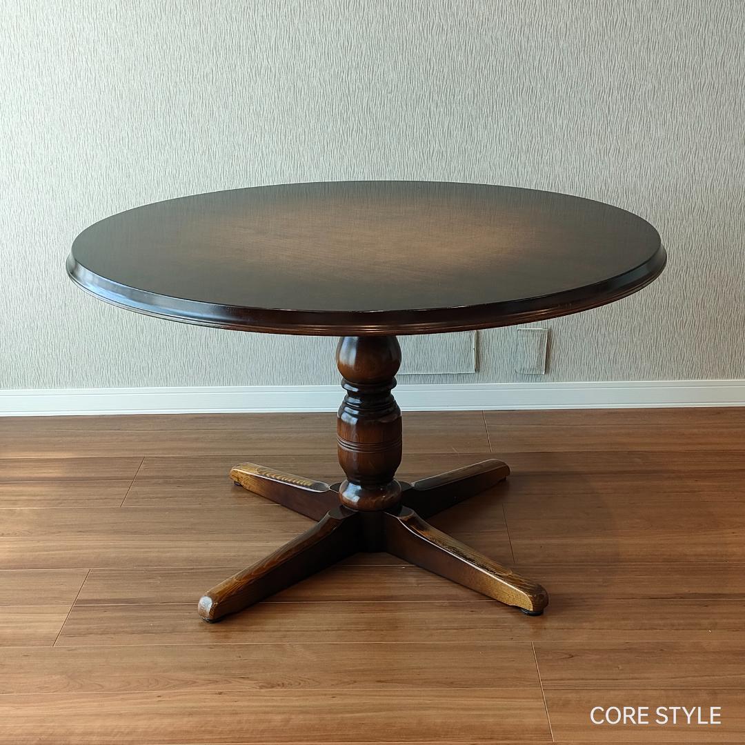 飛騨産業　キツツキ　ラウンドテーブル　ダイニングテーブル　A92