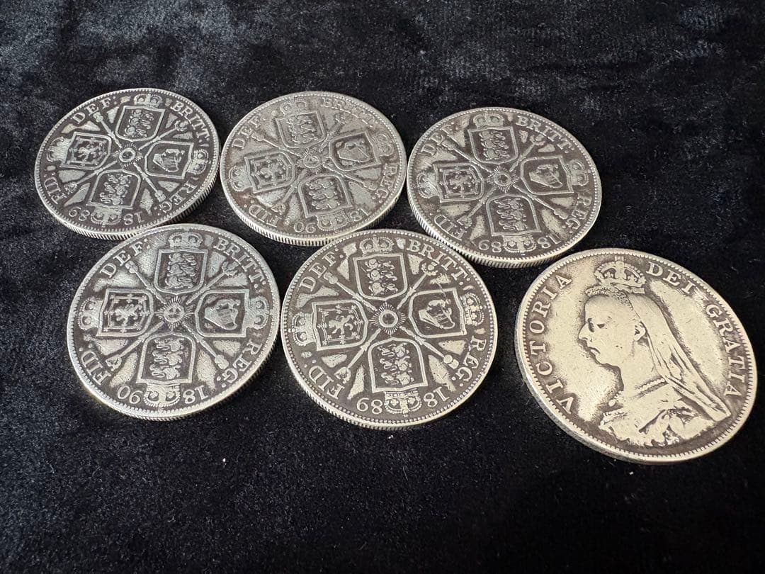 ダブルフローリン銀貨 シェルセット