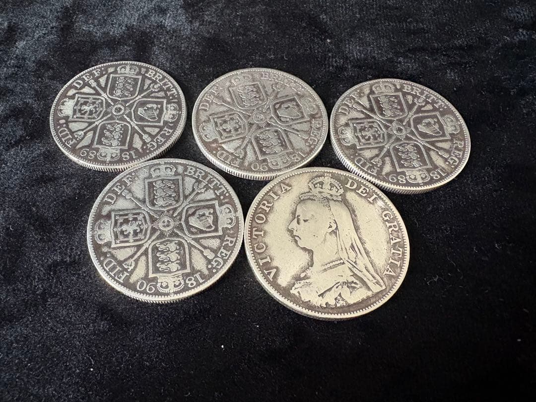 ダブルフローリン銀貨 シェルセット