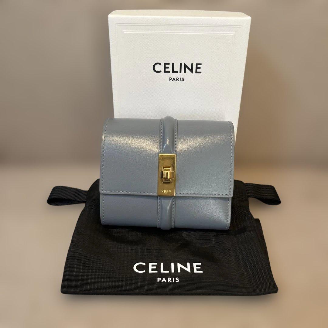 SALE ⟡.*セリーヌ ⟡.*スモール トリフォールドウォレット 16セーズ