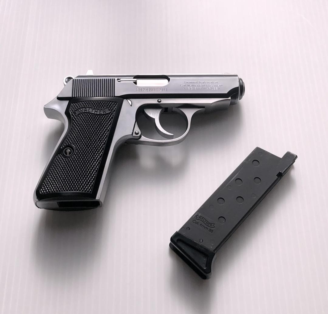 【未使用に近い】マルゼン　ワルサーPPK/sガスブローバック　ステンレス