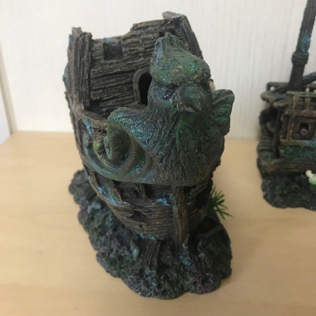 アクアリウム　水槽　オーナメント　沈没船