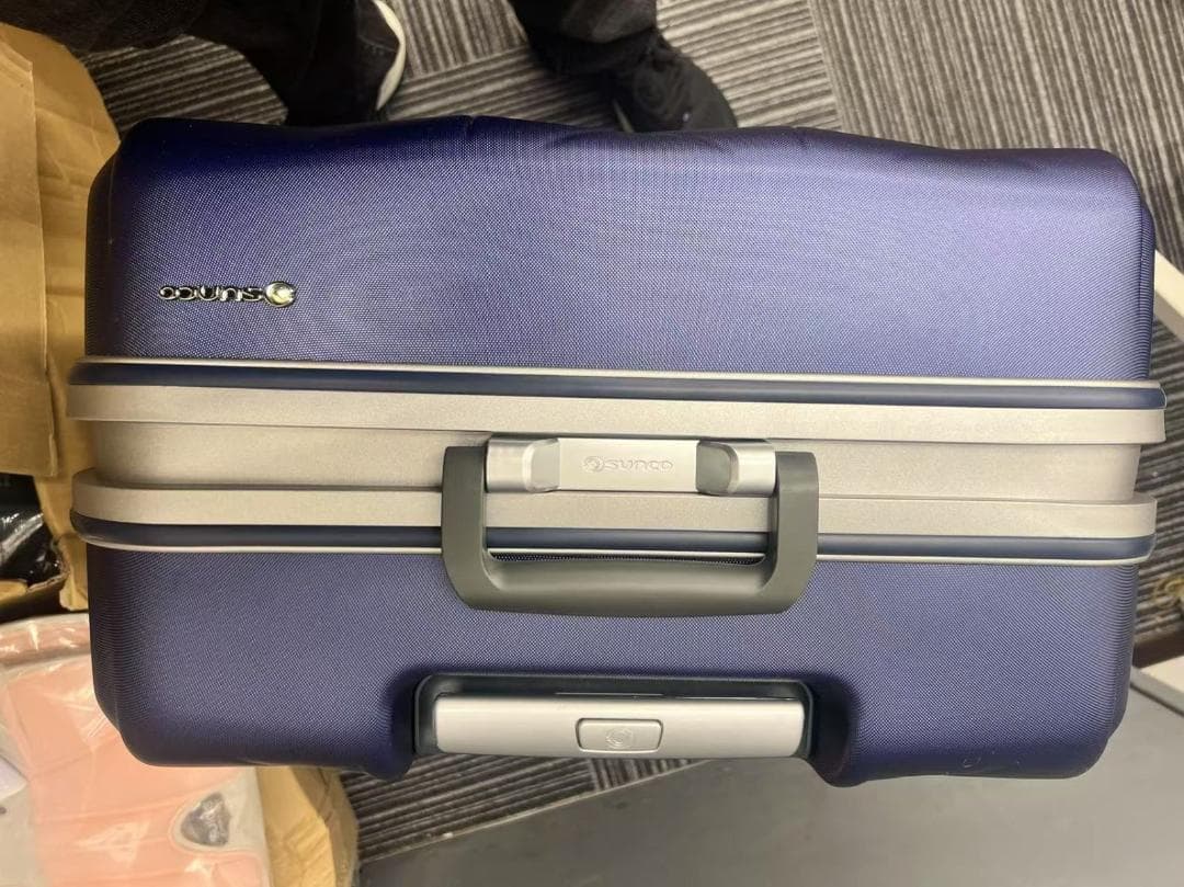 suncoサンコー スーツケース93L大容量MGC2-69 エンボスネイビー