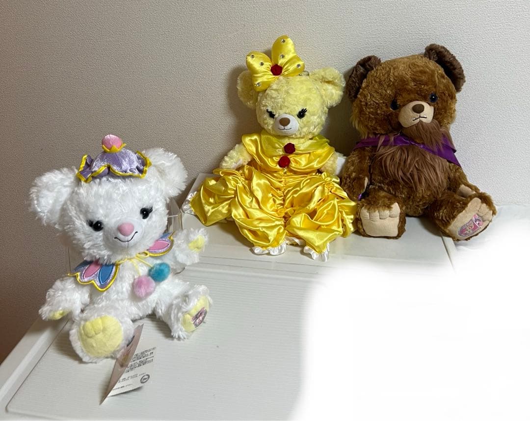 ユニベアシティのぬいぐるみセット（ルージュローズ、野獣、ラ・メール）