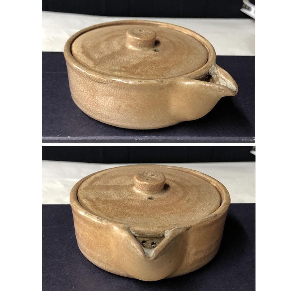 w083 田原陶兵衛 萩焼 宝瓶 合わせ箱 急須 煎茶道具 茶道具