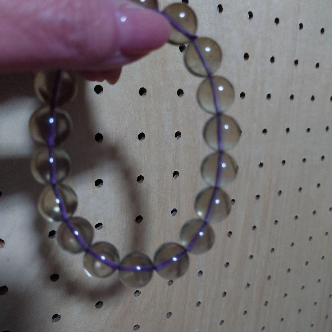 パープルリビアングラスブレスレット