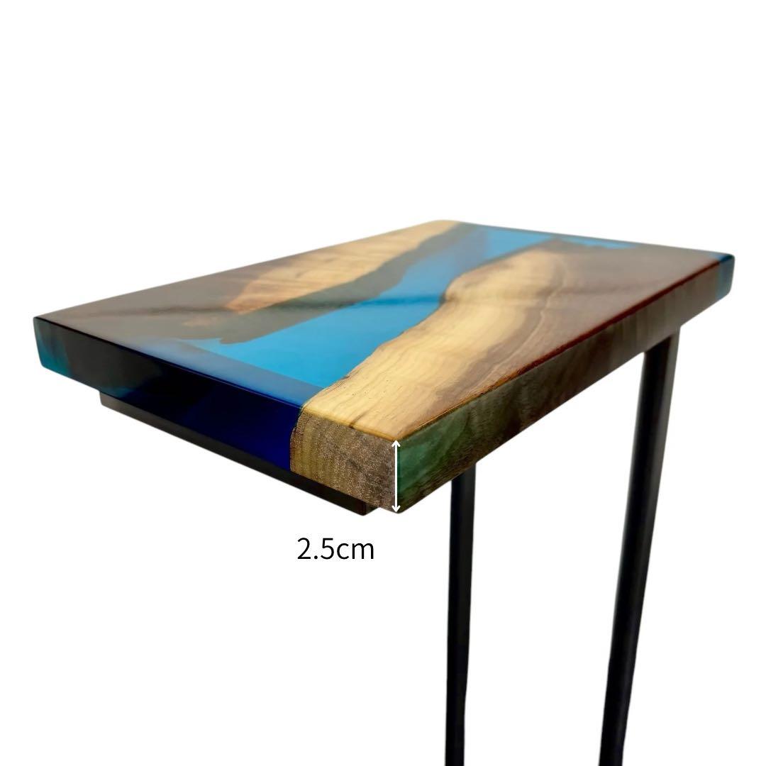 サイドテーブル アイアン ウォールナット 無垢 木製 おしゃれ アンティーク