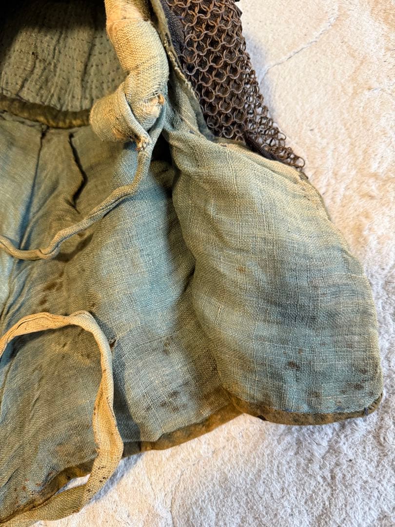 ⭕️ 江戸時代　鎖帷子　【鎖頭巾】　幕末　新撰組　忠臣蔵　❷