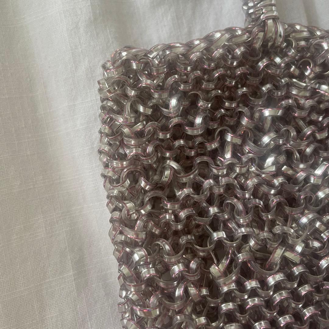 アンテプリマ ワイヤーバッグ ミディアム ピンクシルバー