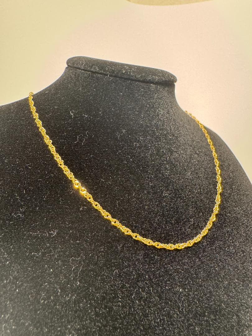 《美品/日本製18金》K18ゴールド ロープチェーン ネックレス2.07g