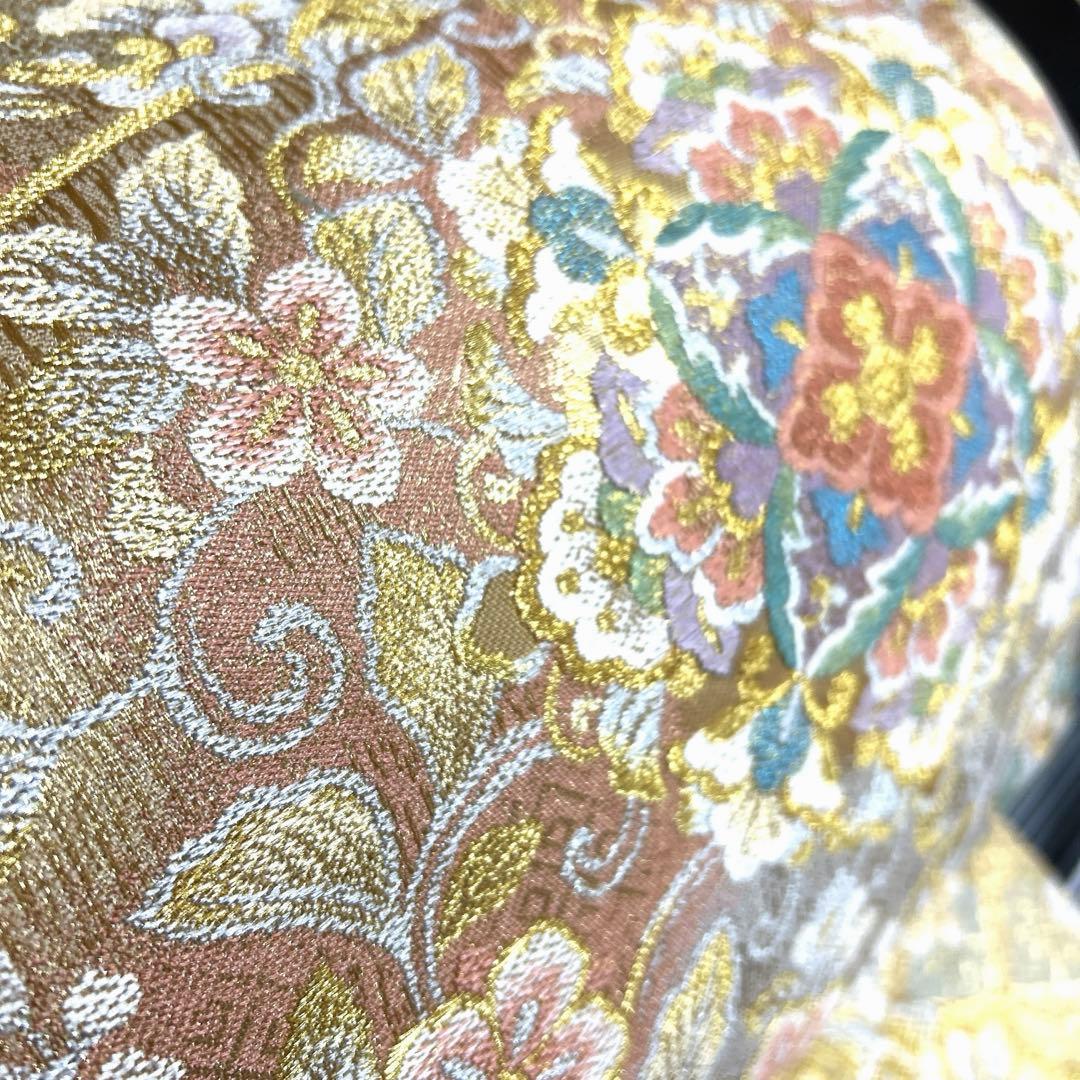 専用ページ　正絹　袋帯《吉祥花紋様》