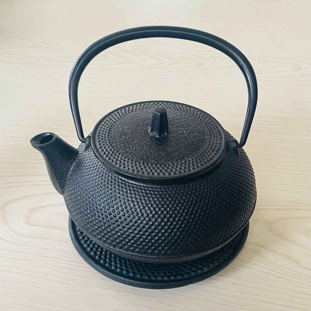 岩鋳 鉄瓶 急須 5型 茶こし・釜敷付き 650ml 南部鉄器