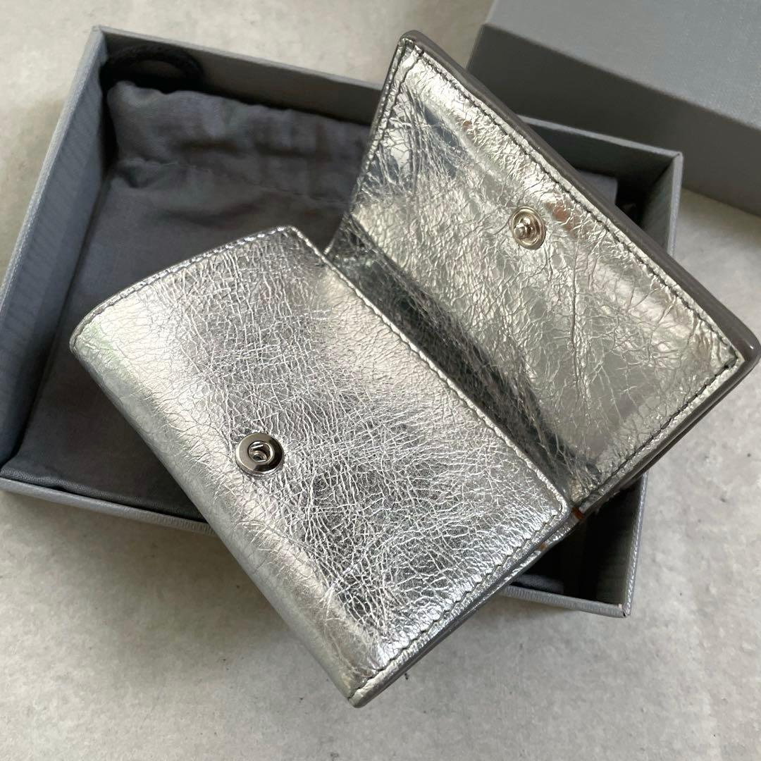 チロメchan！バレンシアガ ペーパーミニウォレット 三つ折り財布