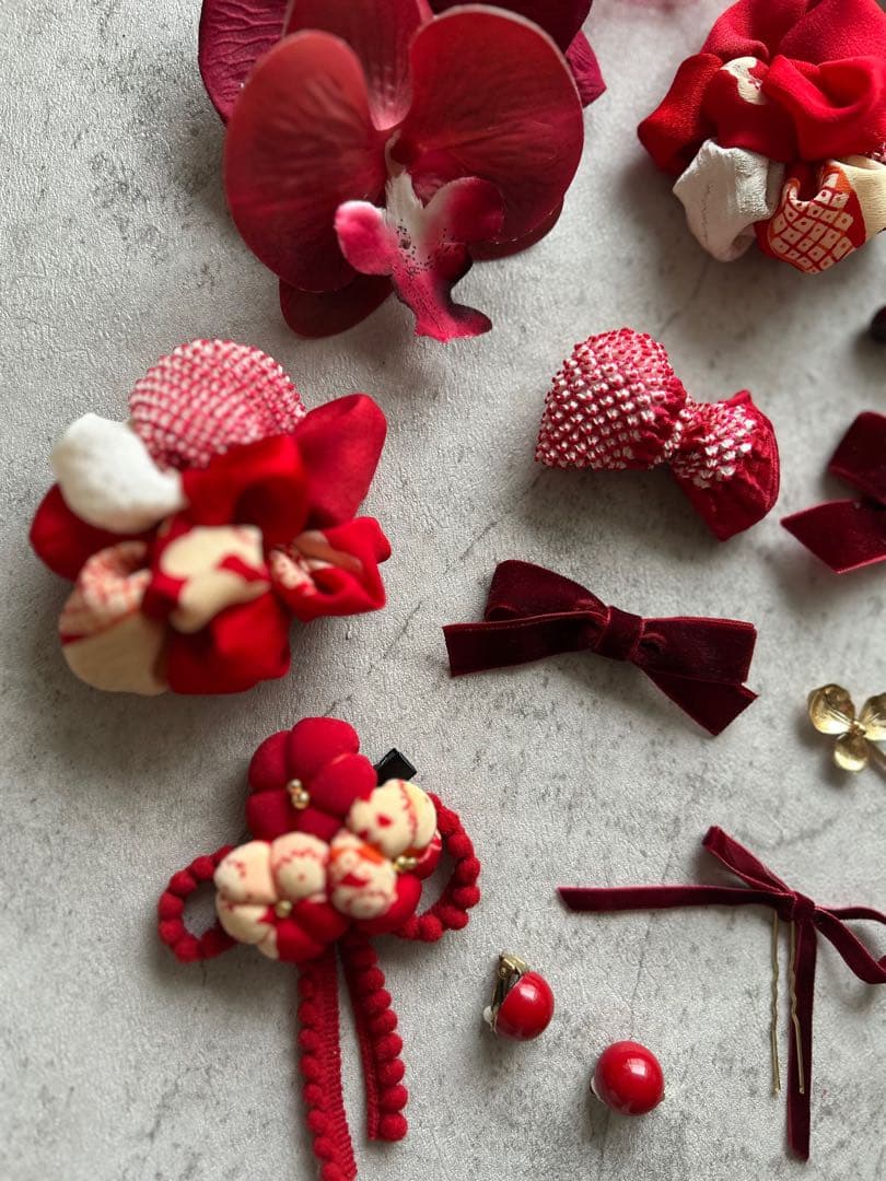 ふ*か様 七五三　七五三髪飾り　ヘッドドレス　着物髪飾り　リメイク髪飾り　051