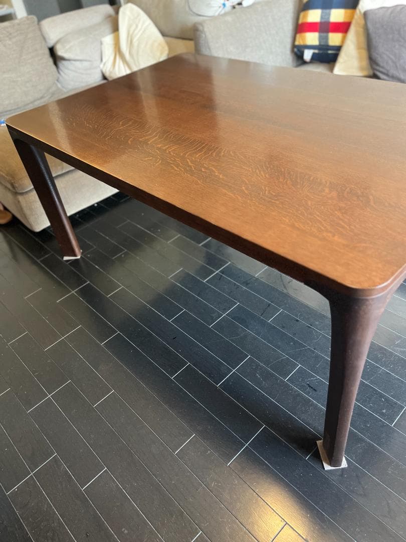 カリモク家具 北欧風天然無垢材 アンティークダイニングテーブル