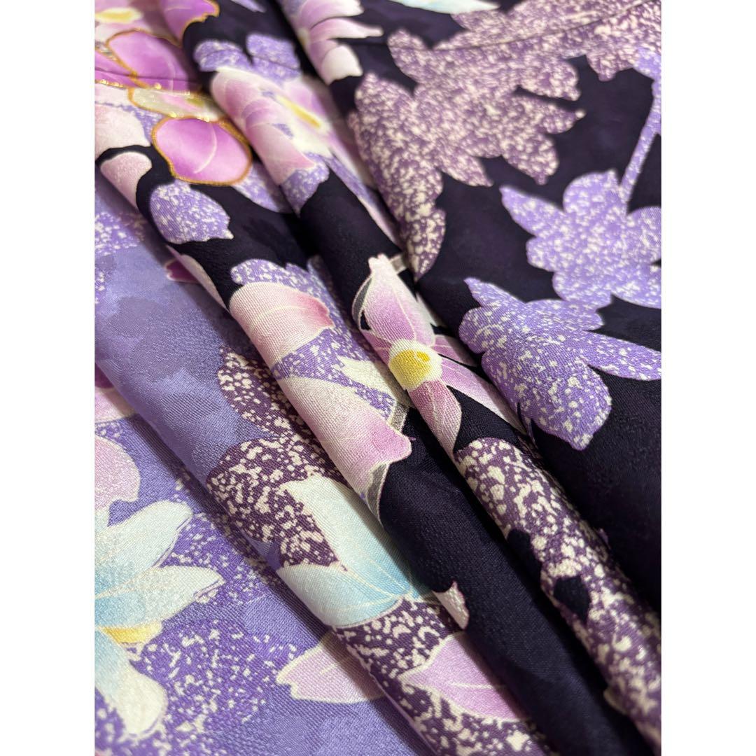 【正絹本振袖 7点セット】人気オトナカラー 身丈163 中古品