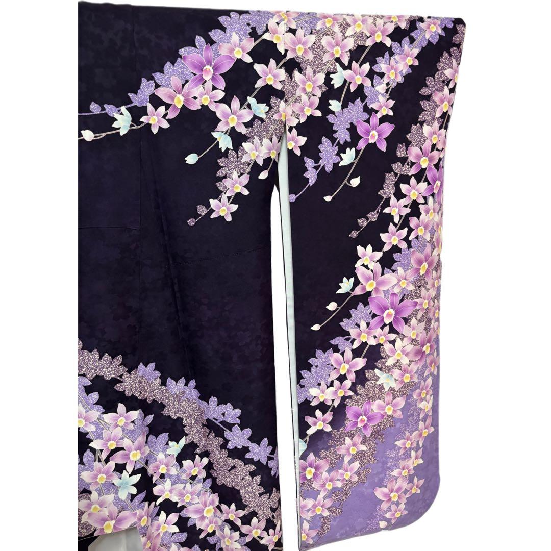 【正絹本振袖 7点セット】人気オトナカラー 身丈163 中古品