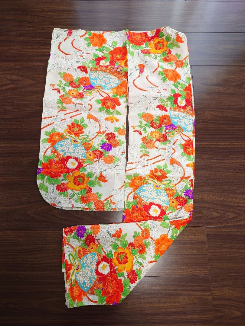 着物　女の子　5歳　7歳　七五三　単衣