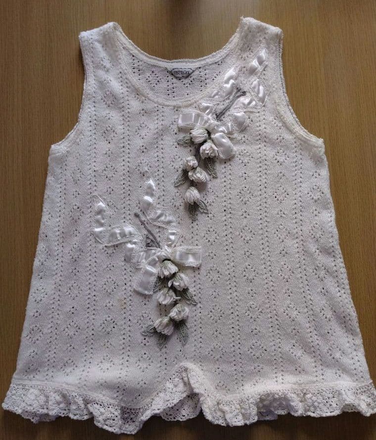 HISCHRONE レース編みタンクトップ ホワイト