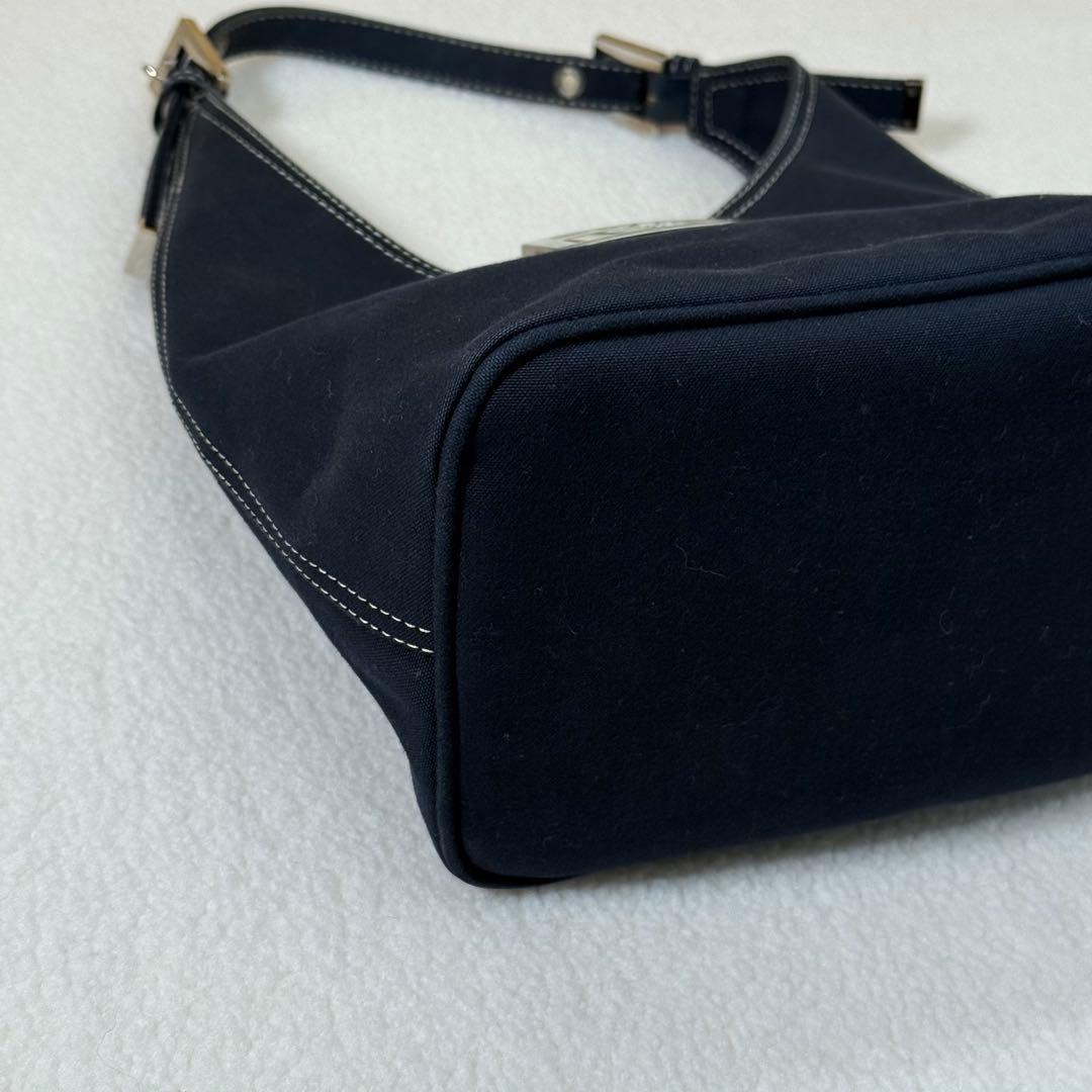 Fendi フェンディ デニム ハンドバッグ ネイビー マンマバケット