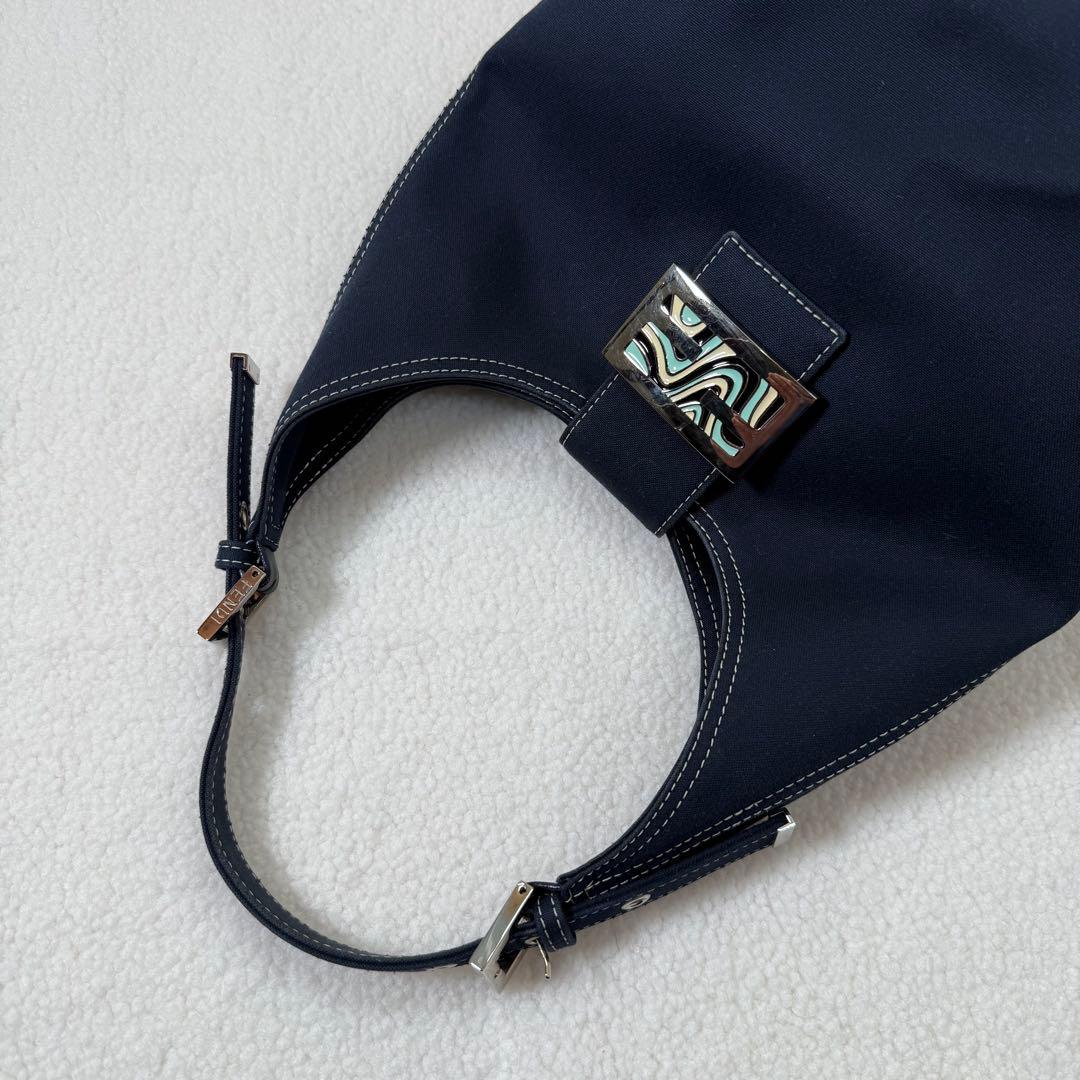 Fendi フェンディ デニム ハンドバッグ ネイビー マンマバケット