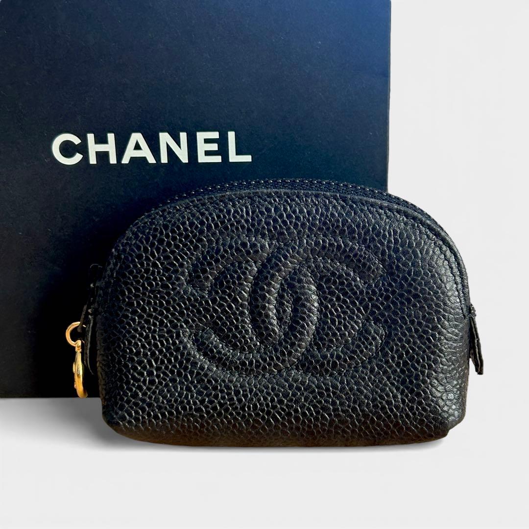 【希少❤︎3番台】CHANEL シャネル　キャビアスキン　ケース　ポーチ