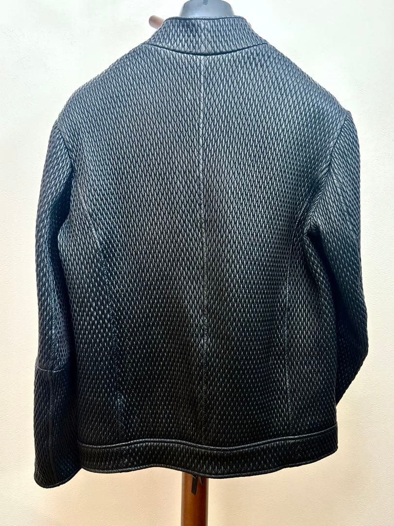 週末セール！エンポリオアルマーニ 希少 シングルライダースジャケット 黒