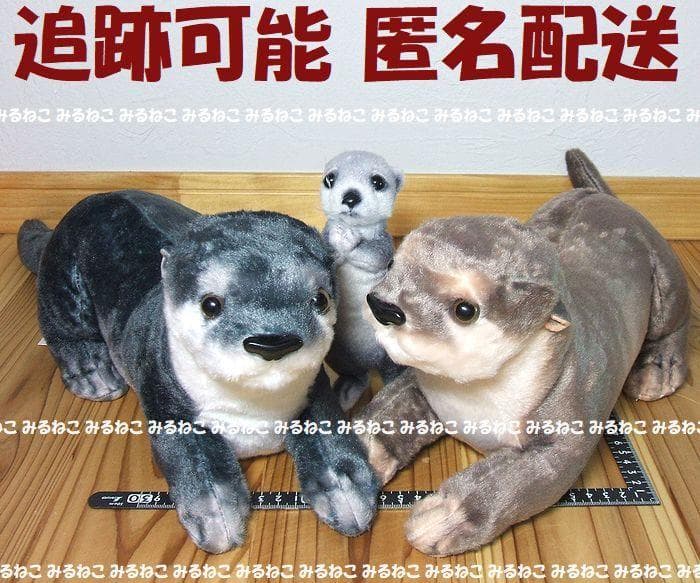 特大 リアルアニマルズ アートドール カワウソ 全2種 おねだり 新品 セット