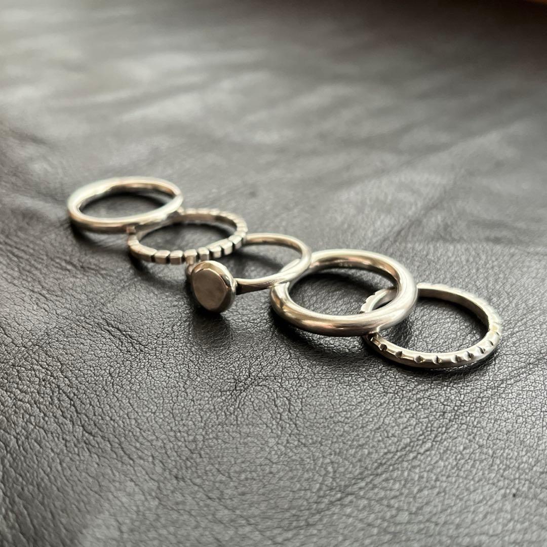 フランス　スターリング　シルバー　リング　ヴィンテージ　セット　ユーロ　925