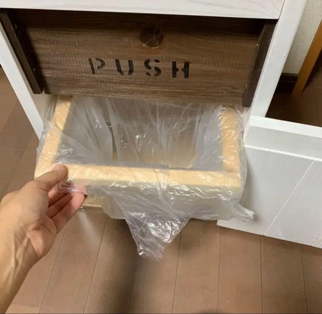 ダストボックス　45L アメリカン　お洒落ゴミ箱　ハンドメイド　木製　分別