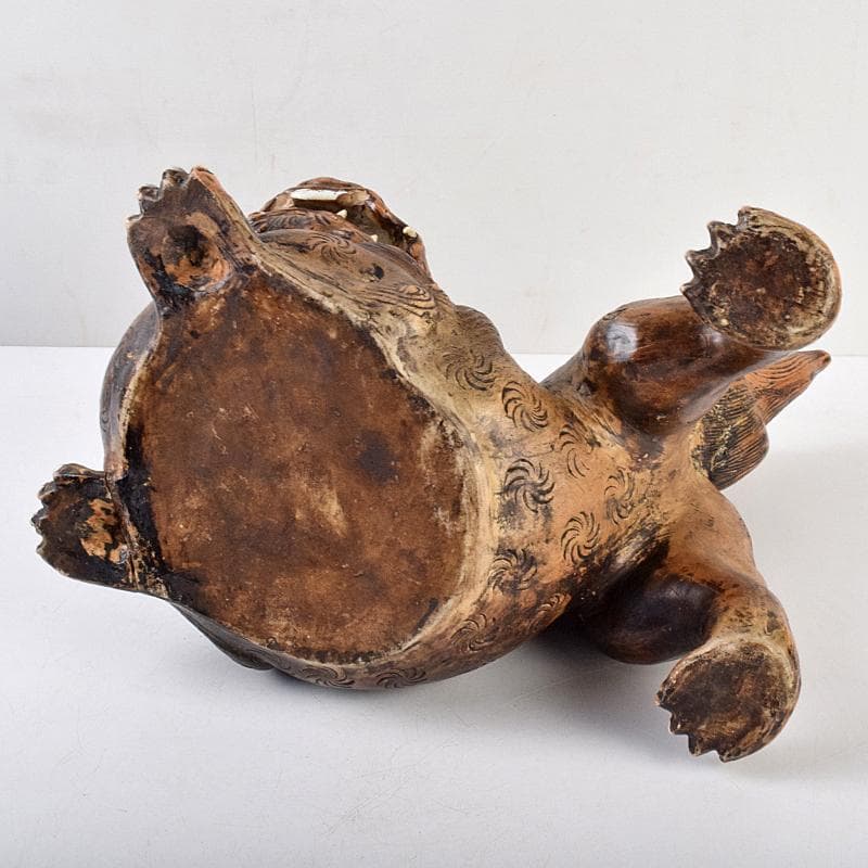 備前焼　古備前　獅子　置物　D　R7072B