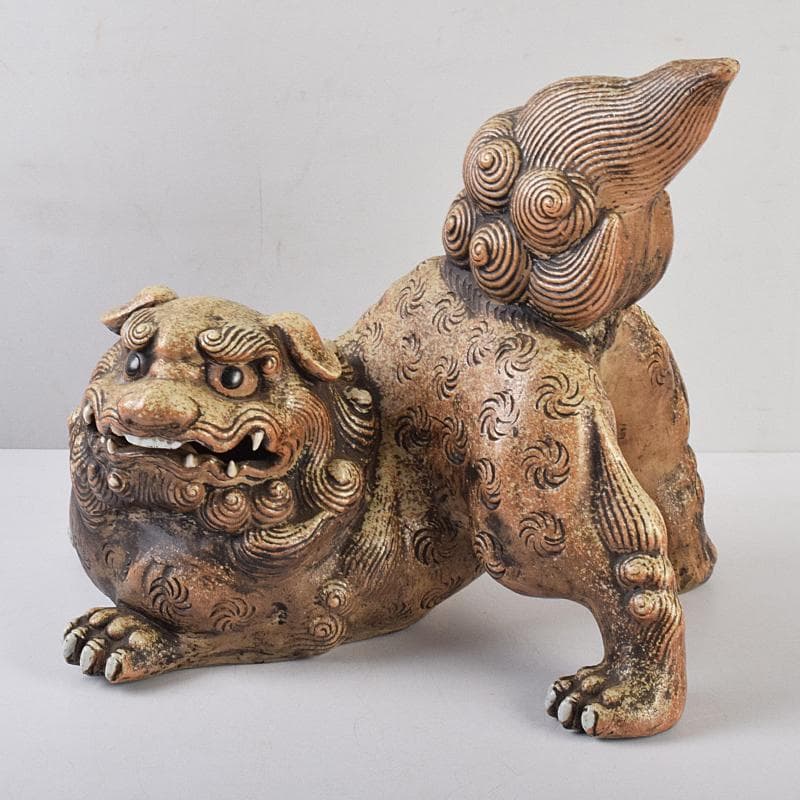 備前焼　古備前　獅子　置物　D　R7072B