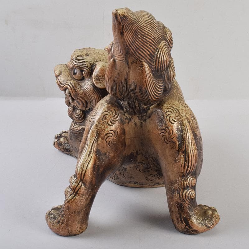 備前焼　古備前　獅子　置物　D　R7072B