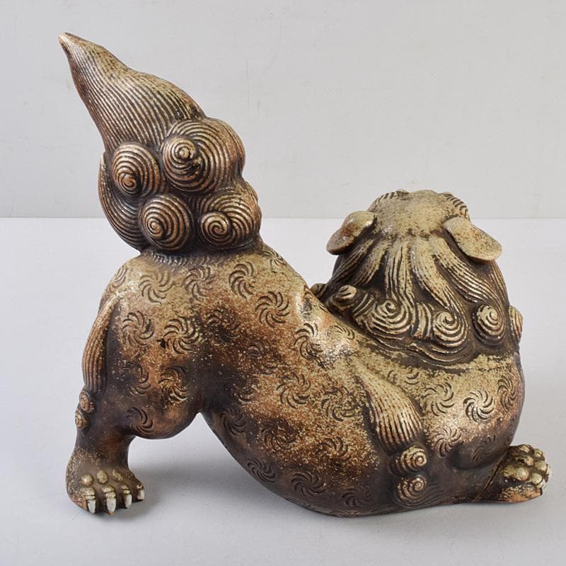 備前焼　古備前　獅子　置物　D　R7072B