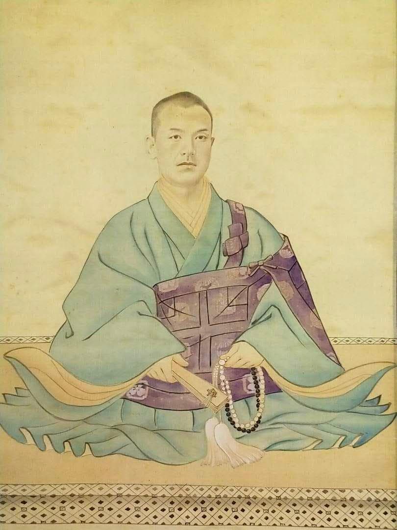 ♥掛軸　了見寺　拾壱世　肖像画　桐箱付き　掛け軸　骨董品