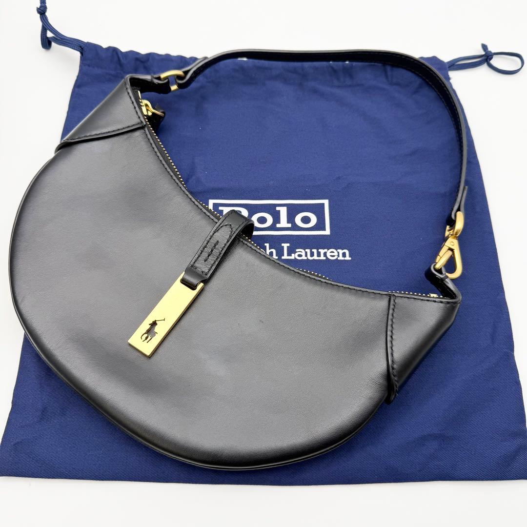 【現行 極美品】Polo ID カーフスキン ミニ ショルダー バッグ ブラック